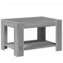 Mesa de centro y LED madera ingeniería gris Sonoma 73x53x45 cm de , Mesas de centro - Ref: Foro24-847551, Precio: 136,99 €, D...