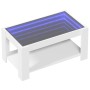 White engineered wood coffee table with LED lights 93x53x45 cm by , Coffee table - Ref: Foro24-847553, Price: 155,17 €, Disco...