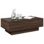 Mesa de centro y LED madera ingeniería marrón roble 90x50x30 cm de , Mesas de centro - Ref: Foro24-847524, Precio: 157,32 €, ...