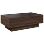 Mesa de centro y LED madera ingeniería marrón roble 90x50x30 cm de , Mesas de centro - Ref: Foro24-847524, Precio: 157,32 €, ...