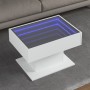 Mesa de centro con luz LED madera ingeniería blanca 70x50x45 cm de , Mesas de centro - Ref: Foro24-847532, Precio: 143,99 €, ...