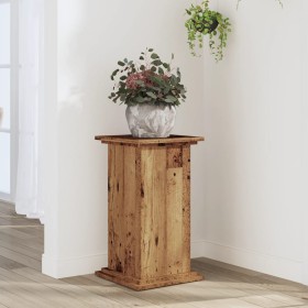 Aged engineered wood plant stands 33x33x60 cm by , Pot stands - Ref: Foro24-852967, Price: 52,28 €, Discount: %