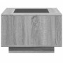 Mesa de centro y LED madera ingeniería gris Sonoma 60x60x40 cm de , Mesas de centro - Ref: Foro24-847572, Precio: 134,24 €, D...