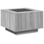 Mesa de centro y LED madera ingeniería gris Sonoma 60x60x40 cm de , Mesas de centro - Ref: Foro24-847572, Precio: 134,24 €, D...