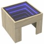 Bedside table with Infinity LED Sonoma oak 40x40x30 cm by , Nightstands - Ref: Foro24-3284072, Price: 69,48 €, Discount: %