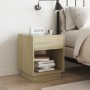 Bedside table with Infinity LED Sonoma oak 40x40x50 cm by , Nightstands - Ref: Foro24-3284079, Price: 77,94 €, Discount: %