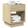 Bedside table with Infinity LED Sonoma oak 40x40x50 cm by , Nightstands - Ref: Foro24-3284079, Price: 77,94 €, Discount: %