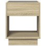 Bedside table with Infinity LED Sonoma oak 40x40x50 cm by , Nightstands - Ref: Foro24-3284079, Price: 77,94 €, Discount: %