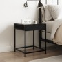 Bedside table with Infinity LED black 40x40x51 cm by , Nightstands - Ref: Foro24-3284091, Price: 75,99 €, Discount: %