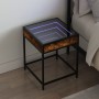 Bedside table with Infinity LED smoked oak 40x40x51 cm by , Nightstands - Ref: Foro24-3284093, Price: 73,40 €, Discount: %