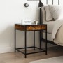 Bedside table with Infinity LED smoked oak 40x40x51 cm by , Nightstands - Ref: Foro24-3284093, Price: 73,40 €, Discount: %