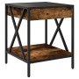 Bedside table with Infinity LED smoked oak 40x40x49 cm by , Nightstands - Ref: Foro24-3284098, Price: 72,68 €, Discount: %