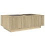 Coffee table with Infinity LED Sonoma oak 116x69x40 cm by , Coffee table - Ref: Foro24-3284058, Price: 208,74 €, Discount: %