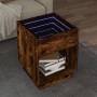 Coffee table with Infinity LED smoked oak 40x40x50 cm by , Coffee table - Ref: Foro24-847648, Price: 77,94 €, Discount: %