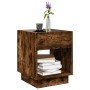 Coffee table with Infinity LED smoked oak 40x40x50 cm by , Coffee table - Ref: Foro24-847648, Price: 77,94 €, Discount: %