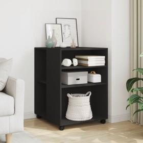 Side table with black engineered wood wheels 55x60x78 cm by , Filing cabinets - Ref: Foro24-853156, Price: 90,99 €, Discount: %