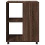 Mesa auxiliar ruedas madera ingeniería marrón roble 55x60x78 cm de , Armarios archivadores - Ref: Foro24-853161, Precio: 89,9...