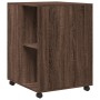 Mesa auxiliar ruedas madera ingeniería marrón roble 55x60x78 cm de , Armarios archivadores - Ref: Foro24-853161, Precio: 89,9...