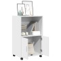 Engineered wood white cabinet with wheels 55x40x91 cm by , Sideboards - Ref: Foro24-853182, Price: 73,53 €, Discount: %