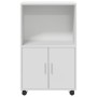 Engineered wood white cabinet with wheels 55x40x91 cm by , Sideboards - Ref: Foro24-853182, Price: 73,53 €, Discount: %