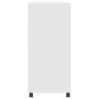 Engineered wood white cabinet with wheels 55x40x91 cm by , Sideboards - Ref: Foro24-853182, Price: 73,53 €, Discount: %