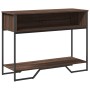 Engineered wood brown oak console table 100x35x74.5 cm by , Side tables - Ref: Foro24-848533, Price: 62,81 €, Discount: %