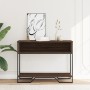 Engineered wood brown oak console table 100x35x74.5 cm by , Side tables - Ref: Foro24-848533, Price: 62,81 €, Discount: %