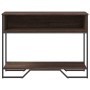 Engineered wood brown oak console table 100x35x74.5 cm by , Side tables - Ref: Foro24-848533, Price: 62,81 €, Discount: %