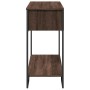 Engineered wood brown oak console table 100x35x74.5 cm by , Side tables - Ref: Foro24-848533, Price: 62,81 €, Discount: %