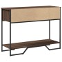 Engineered wood brown oak console table 100x35x74.5 cm by , Side tables - Ref: Foro24-848533, Price: 62,81 €, Discount: %