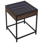 Mesa de centro con Infinity LED marrón roble 40x40x51 cm de , Mesas de centro - Ref: Foro24-847676, Precio: 75,85 €, Descuent...