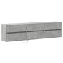 Mueble de TV de pared con LED gris hormigón 180x31x45 cm de , Muebles TV - Ref: Foro24-3307936, Precio: 175,09 €, Descuento: %