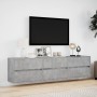 Mueble de TV de pared con LED gris hormigón 180x31x45 cm de , Muebles TV - Ref: Foro24-3307936, Precio: 175,09 €, Descuento: %