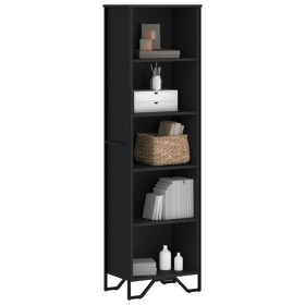 Engineered wood black shelf 50x31x169 cm by , Bookcases and shelves - Ref: Foro24-848614, Price: 86,99 €, Discount: %