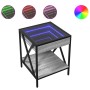 Coffee table with Infinity LED Sonoma gray 40x40x49 cm by , Coffee table - Ref: Foro24-847695, Price: 75,17 €, Discount: %