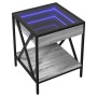 Coffee table with Infinity LED Sonoma gray 40x40x49 cm by , Coffee table - Ref: Foro24-847695, Price: 75,17 €, Discount: %