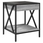 Coffee table with Infinity LED Sonoma gray 40x40x49 cm by , Coffee table - Ref: Foro24-847695, Price: 75,17 €, Discount: %