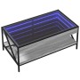 Coffee table with Infinity LED gray Sonoma 90x50x38 cm by , Coffee table - Ref: Foro24-847710, Price: 122,17 €, Discount: %