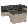 Garden sofa set 8 pieces and gray synthetic rattan cushions by , Garden sets - Ref: Foro24-3266412, Price: 635,99 €, Discount: %