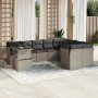 Set of 10-piece garden sofas with light gray synthetic rattan cushions by , Garden sets - Ref: Foro24-3266852, Price: 765,99 ...