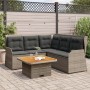 Gartenmöbel-Set 4-teilig mit grauen Polstern aus synthetischem Rattan von , Gartensets - Ref: Foro24-3262146, Preis: 645,76 €...