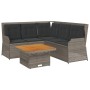 Set de muebles de jardín 4 pzas y cojines ratán sintético gris de , Conjuntos de jardín - Ref: Foro24-3262146, Precio: 645,03...