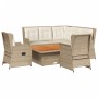 Gartenmöbel-Set mit 6-teiligen Kissen aus synthetischem Rattan in Beige. von , Gartensets - Ref: Foro24-3262614, Preis: 956,5...