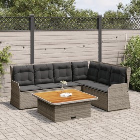 Gartenmöbel-Set 5-teilig mit grauen Polstern aus synthetischem Rattan von , Gartensets - Ref: Foro24-3262616, Preis: 784,21 €...