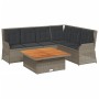 Set de muebles de jardín 5 pzas y cojines ratán sintético gris de , Conjuntos de jardín - Ref: Foro24-3262616, Precio: 784,72...