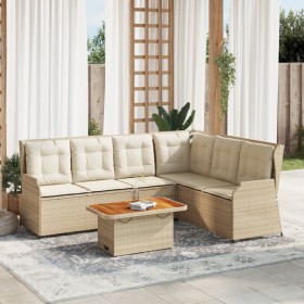 Garden furniture set, 5 pieces, with beige synthetic rattan cushions. by , Garden sets - Ref: Foro24-3262474, Price: 774,33 €...