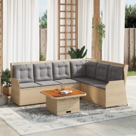 Set muebles de jardín 5 pzas con cojines ratán sintético beige de , Conjuntos de jardín - Ref: Foro24-3262167, Precio: 750,68...