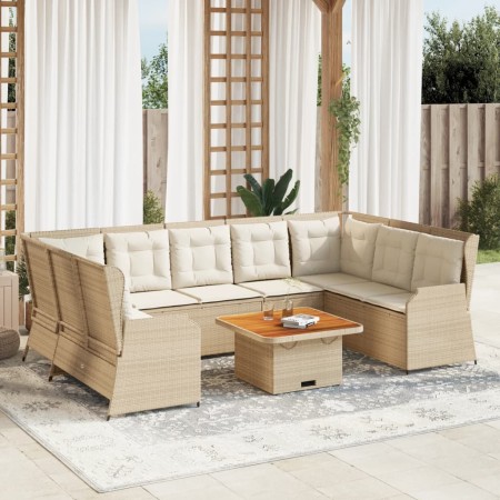 7-piece garden furniture set with synthetic beige rattan cushions by , Garden sets - Ref: Foro24-3262372, Price: 1,00 €, Disc...