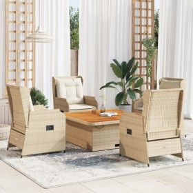 Gartenmöbel-Set, 5-teilig, mit beigen Polstern aus synthetischem Rattan. von , Gartensets - Ref: Foro24-3262745, Preis: 692,9...