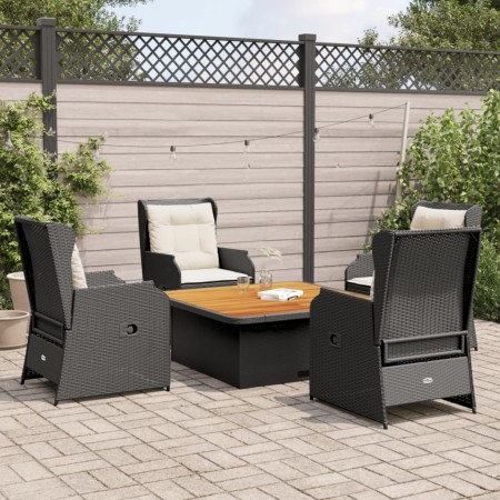 5-piece garden furniture set with black synthetic rattan cushions by , Garden sets - Ref: Foro24-3262739, Price: 622,44 €, Di...